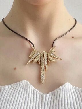 NEW Alexis Bittar Alexis Bittar Origami Crystal Snake Pendant Necklace AU28